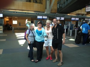 Sparkling beverage in hand we meet at YVR